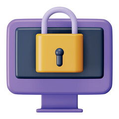 Security 3d rendering isometric icon.