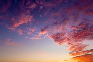 Orange sky after sunset or before dawn.
