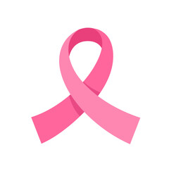 crossed pink ribbon symbol of world cancer day