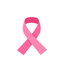 crossed pink ribbon symbol of world cancer day