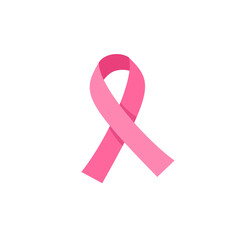 crossed pink ribbon symbol of world cancer day