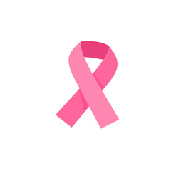 crossed pink ribbon symbol of world cancer day