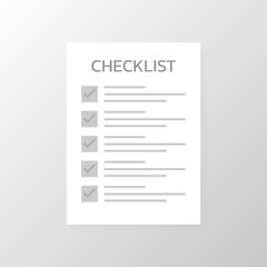Checklist paper, Vector, Illustration .
