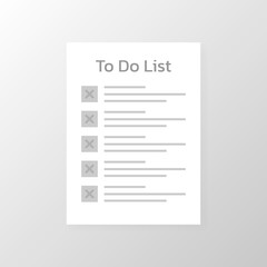 To Do List paper, Vector.