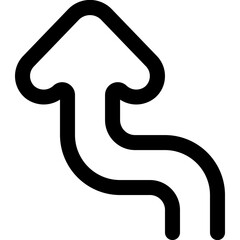 up arrow line icon