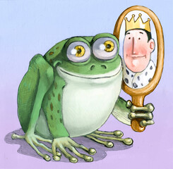 frog or prince concept of vanity - 527999793