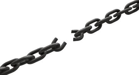 chain links on transparent