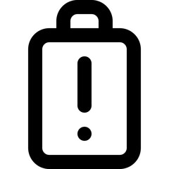empty battery line icon