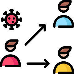 Infection line color icon