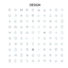 design icons, signs, outline symbols, concept linear illustration line collection