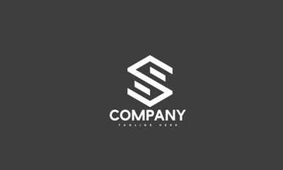 minimal letter S logo template