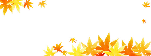 Naklejka na ściany i meble 紅葉の葉のバックグラウンド、秋のイメージ
