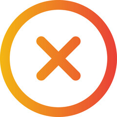 Obraz premium close gradient icon