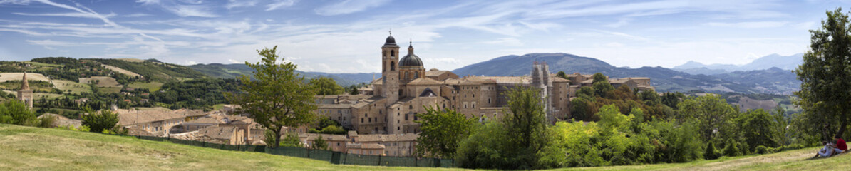 Fototapeta Panorama, Urbino, miasto, Italy obraz