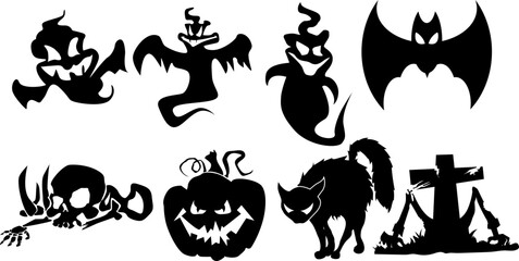 illustrations halloween black and white art ghost and skall