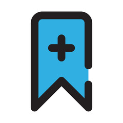 Obraz premium bookmark line color icon