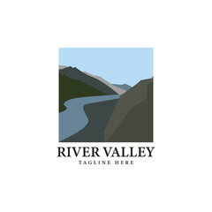 River Valley Logo Design Vector Template