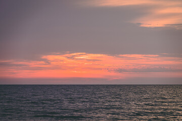 The magnificent red sky during sunset, Tuja beach.