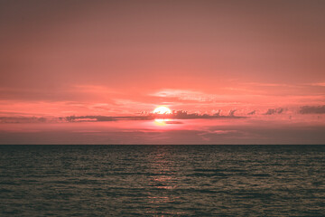 An unbelievable sunset on the beach, Latvia Tuja.