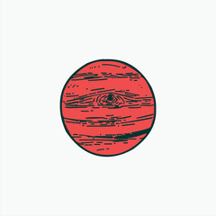 ufo illustration logo,space planet vector design