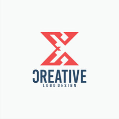 logo illustration abstract, simple modern vector design
