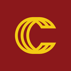 Letter C logo or icon design. template elements. geometric abstract logos