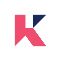Letter K logo or icon design. template elements. geometric abstract logos