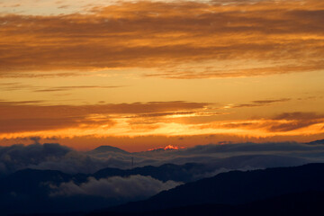 sunrise over the mountains
