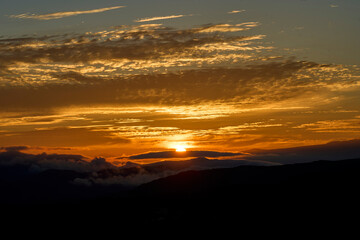 sunrise over the mountains