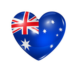 Love Australia, heart flag icon