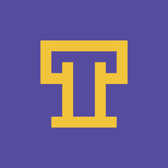 Letter T logo or icon design. template elements. geometric abstract logos