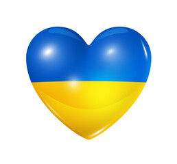 Love Ukraine, heart flag icon