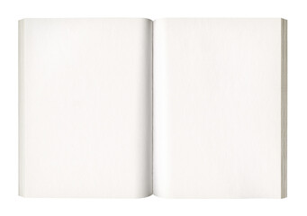 White open book isolated on transparent background