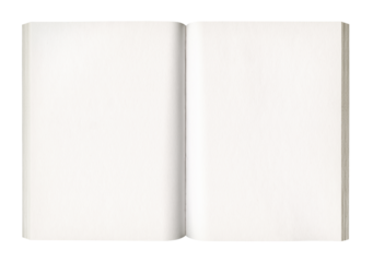 White open book isolated on transparent background