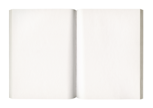 White open book isolated on transparent background