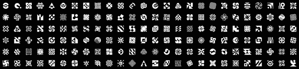 Abstract logos collection. geometric abstract logos. icon design