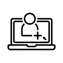 Obraz premium Black icon for Create account