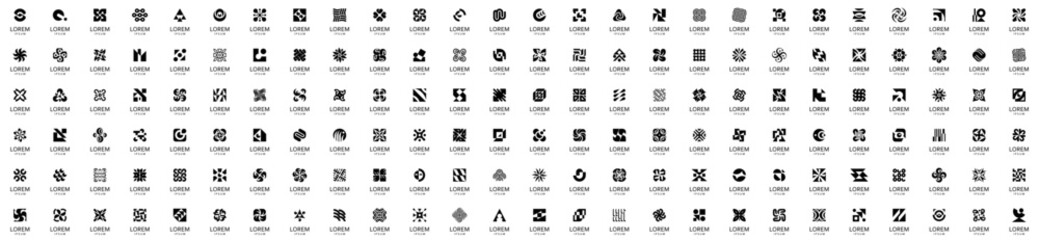 Abstract logos collection. geometric abstract logos. icon design