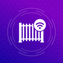 automatic gate icon, vector pictogram