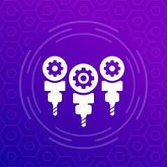 CNC machine service icon, vector design