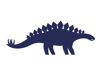 dinosaur, stegosaurus on white, vector