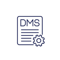 Fototapeta na wymiar DMS line icon, Document management system