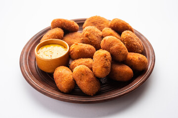 Macher Chop - Bengali style fish cutlet or pakora, a popular festival snack from west Bengal