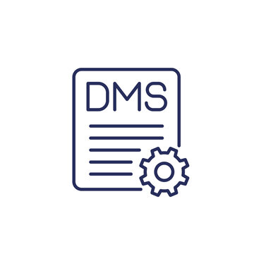 DMS line icon, Document management system