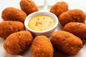 Macher Chop - Bengali style fish cutlet or pakora, a popular festival snack from west Bengal
