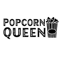 popcorn queen is a vector design for printing on various surfaces like t shirt, mug etc.