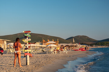 Is Arenas Biancas, Porto Pino, Sardinia, in a summer day