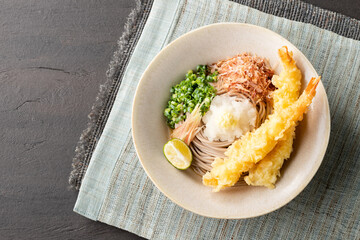 海老天ぶっかけ蕎麦