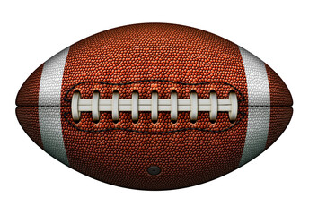 Striped American Football with Laces at Front