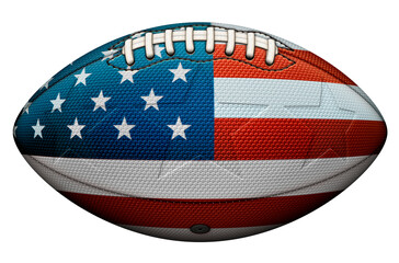 An American Football with U.S. Flag Design